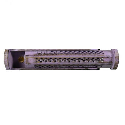 Jali Sliding Purple Box Incense Burner 12 inch - MarshallsHealthShop