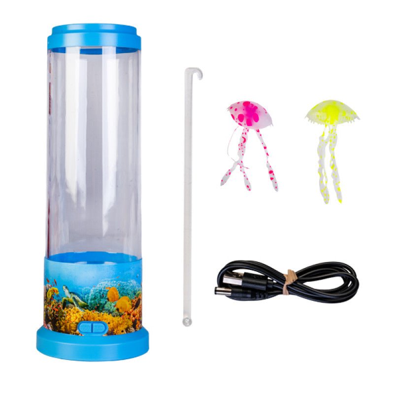 Jellyfish Cylinder LED Lamp - 1st Stop Marshall's Health Shop, Gift Shop! - Heath and Natural Therapy New Brighton Christchurch - Naturopath
