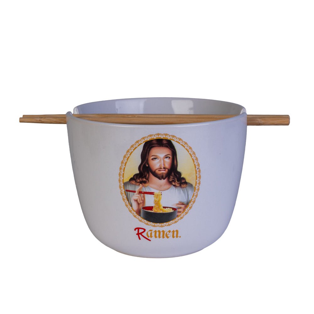 Jesus Ramen Noodle Bowl with Bamboo Chopsticks - 1st Stop Marshall's Health Shop, Gift Shop! - Heath and Natural Therapy New Brighton Christchurch - Naturopath