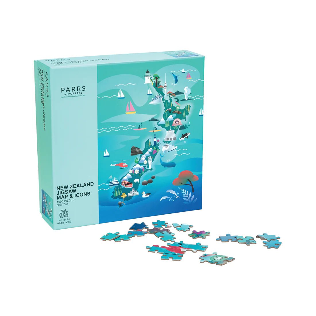 Jigsaw Puzzle Map & Icons 1000pcs - MarshallsHealthShop