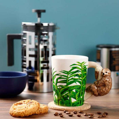 Jungle Explorer Sloth Ceramic Shaped Handle Mug - MarshallsHealthShop