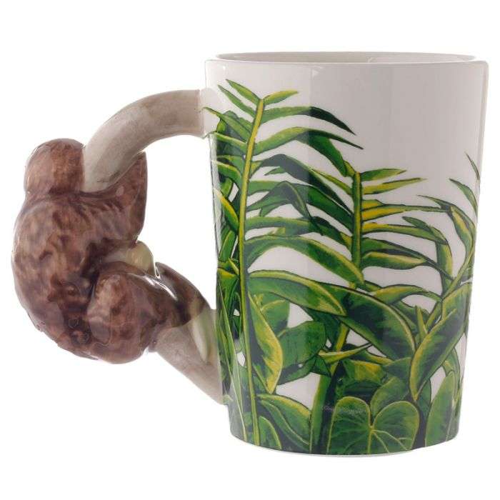 Jungle Explorer Sloth Ceramic Shaped Handle Mug - MarshallsHealthShop