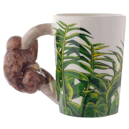 Jungle Explorer Sloth Ceramic Shaped Handle Mug - MarshallsHealthShop