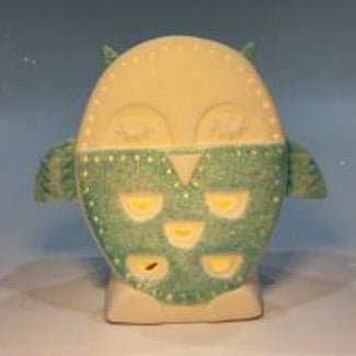 Kaku Porcelain Owl (Green) - MarshallsHealthShop