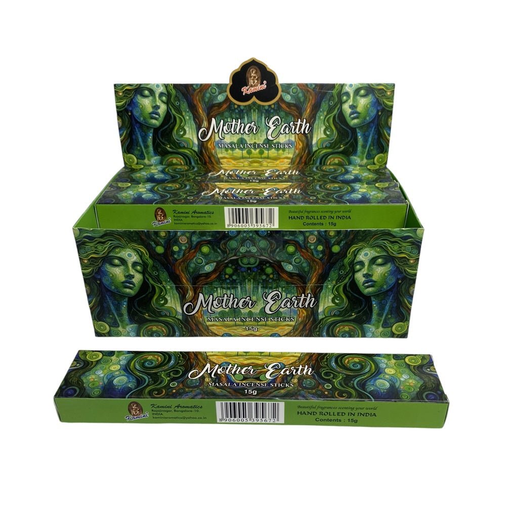 Kamini Mother Earth Incense 15gm

Mother Earth Incense is expertly crafted using traditional masala blends, enriched with aromatic halmaddi resin for a distinct, long-lasting fragrance that draws you in every time.

15g of hand-rolled incense sticks per packet.

1st Stop, Marshall's Health Shop, Gift Shop!

SKU: IKME15