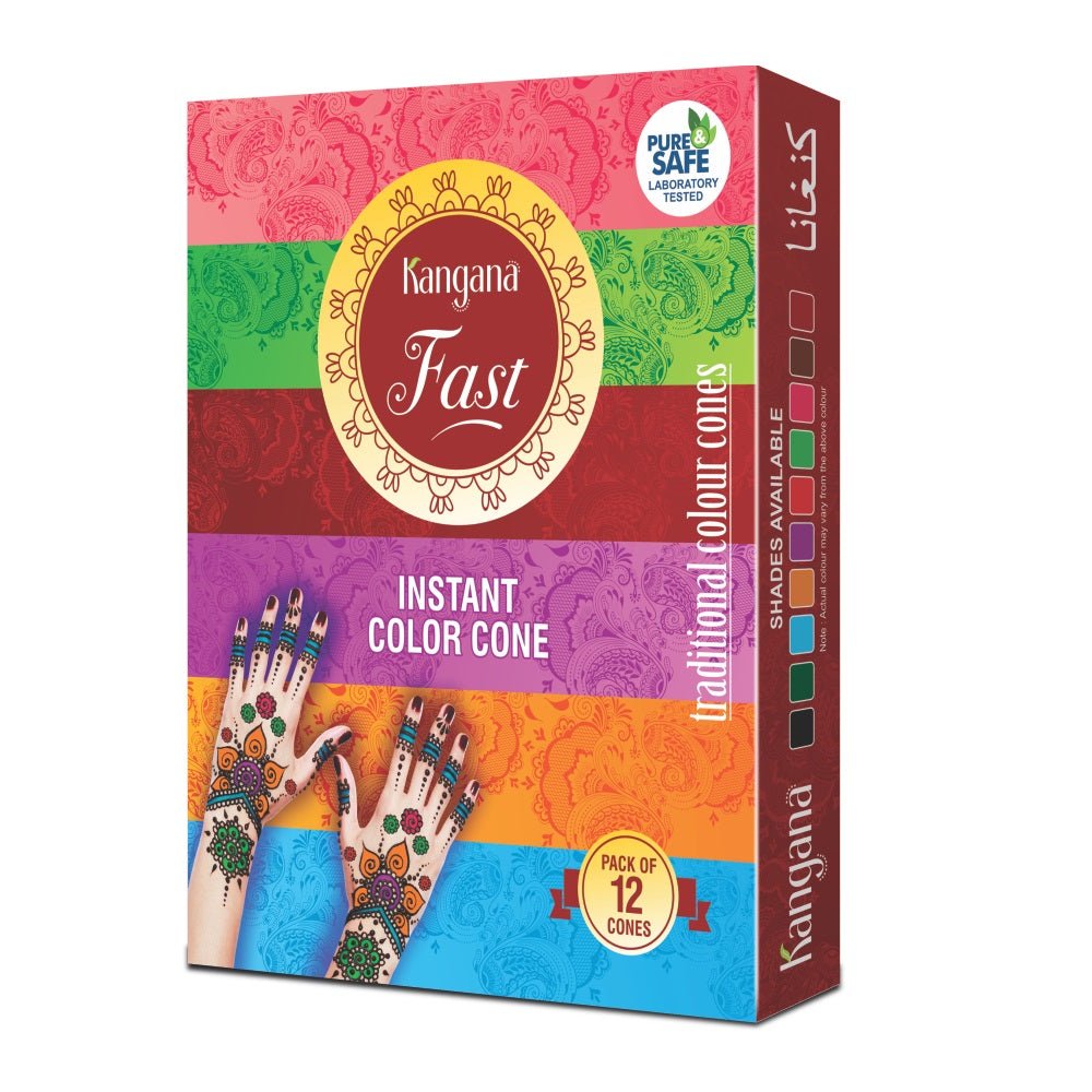Kangana Fast Coloured Henna Cones - MarshallsHealthShop