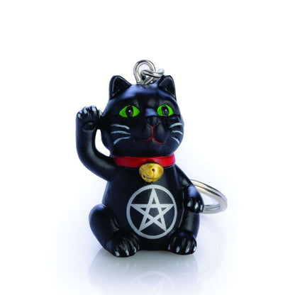 Keychain Black Cat Pentacle - 1st Stop Marshall's Health Shop, Gift Shop! - Heath and Natural Therapy New Brighton Christchurch - Naturopath