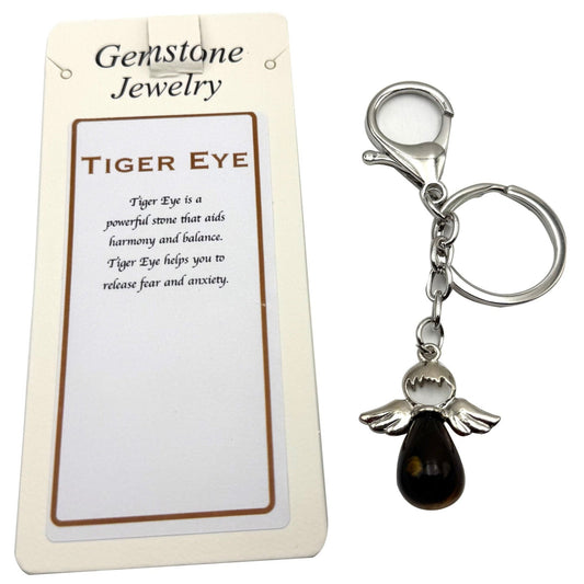 Keyring Angel Tiger Eye - MarshallsHealthShop