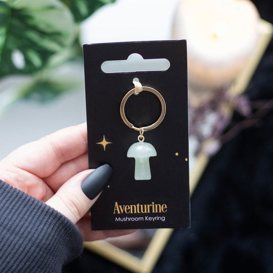 Keyring Aventurine Mushroom - MarshallsHealthShop