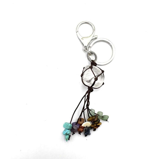 Keyring Chakra Clear Quartz - MarshallsHealthShop