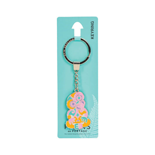 Keyring Coloured Tiki - MarshallsHealthShop