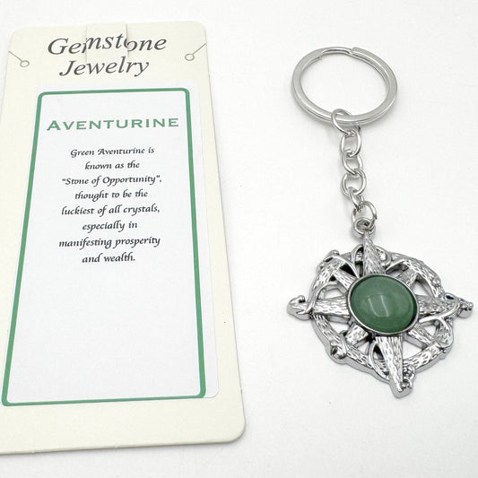 Keyring Compass Aventurine - MarshallsHealthShop