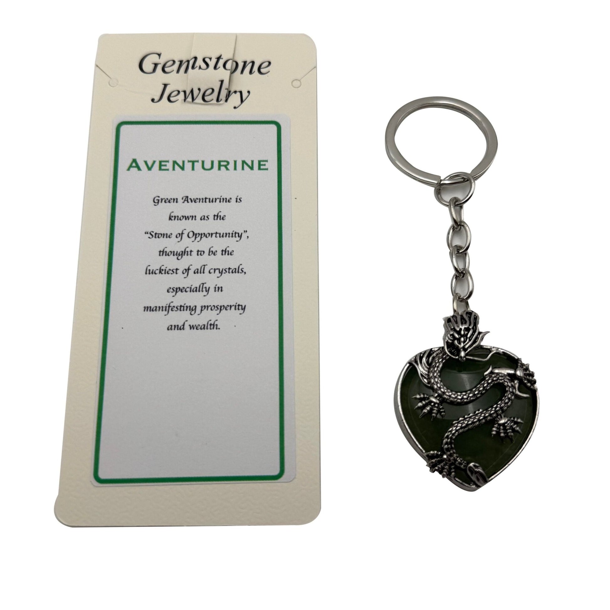 Keyring Dragon Heart Aventurine - MarshallsHealthShop