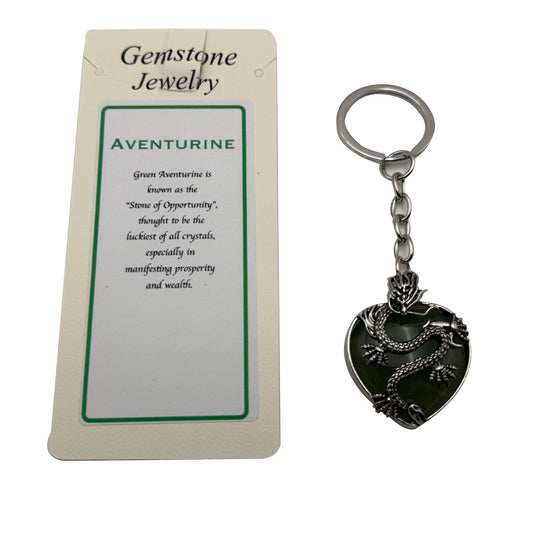 Keyring Dragon Heart Aventurine - MarshallsHealthShop