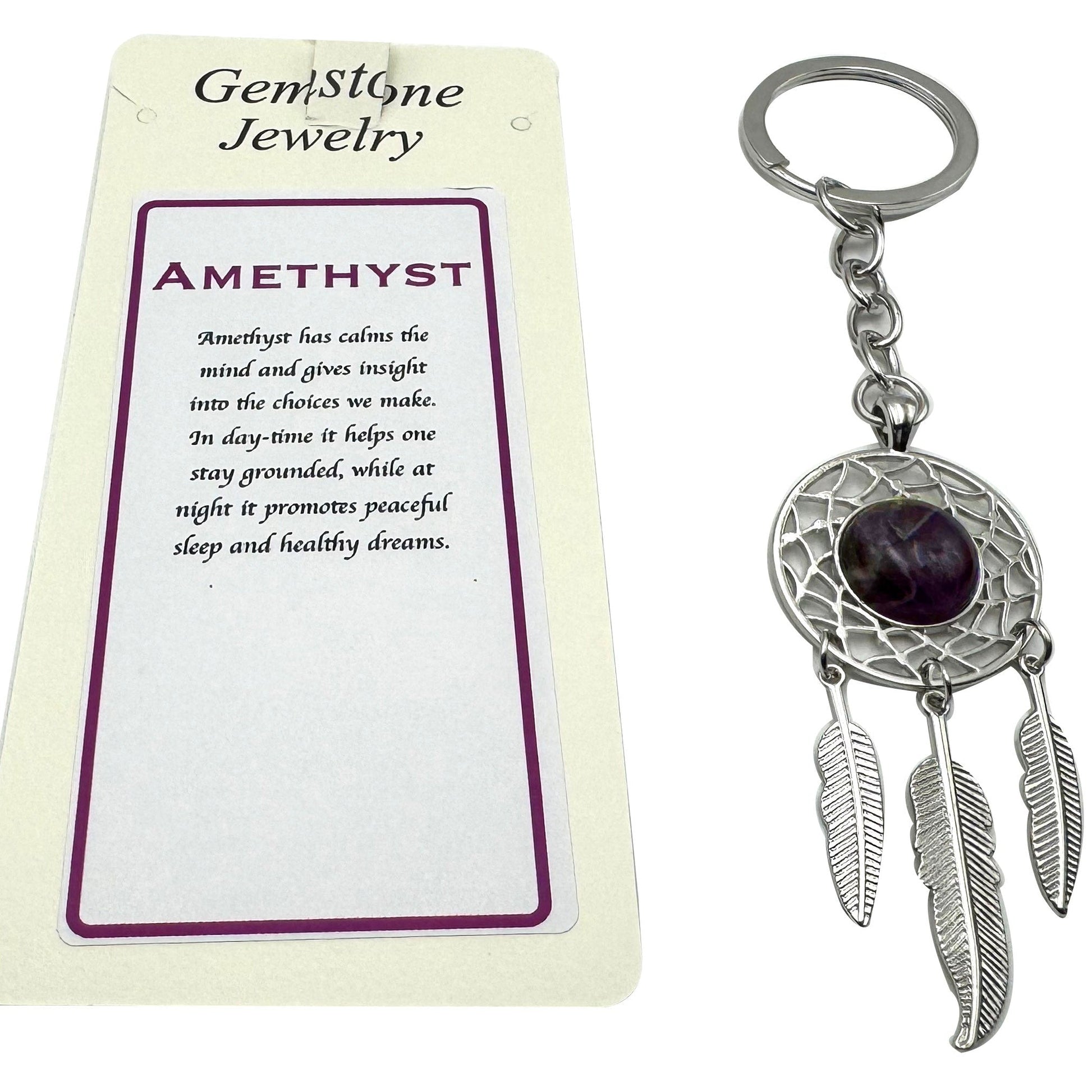 Keyring Dreamcatcher Amethyst - MarshallsHealthShop