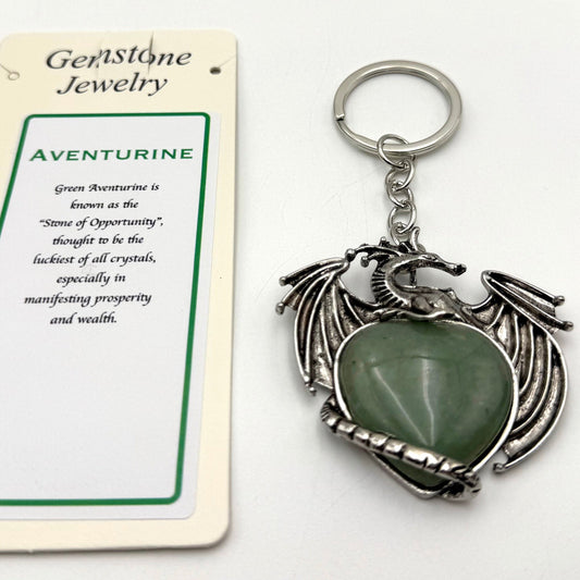 Keyring Flying Dragon Aventurine - MarshallsHealthShop