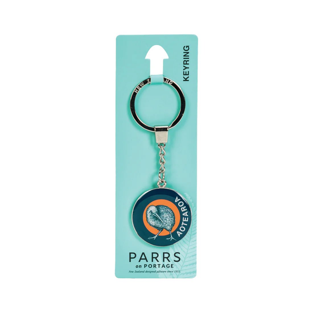 Keyring Kiwi in Circle with Aotearoa - MarshallsHealthShop