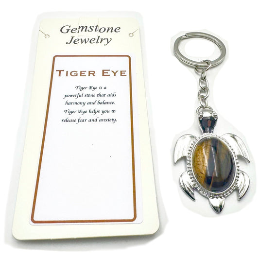 Keyring Turtle Tiger Eye - MarshallsHealthShop