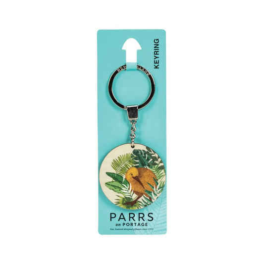Keyring Wooden Kiwi Tropics Round - MarshallsHealthShop