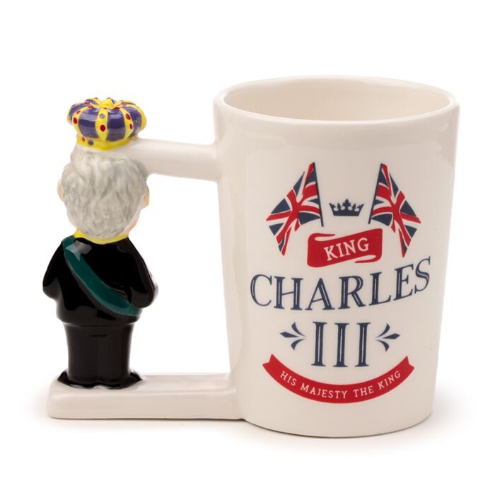 King Charles III Ceramic Shaped Handle Mug - MarshallsHealthShop