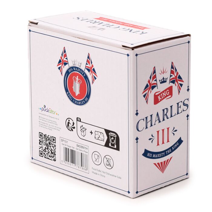 King Charles III Salt & Pepper Set - MarshallsHealthShop