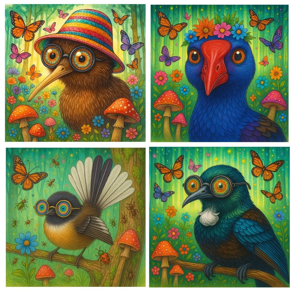 Kiwiana Ceramic Coasters (Set 4) - MarshallsHealthShop