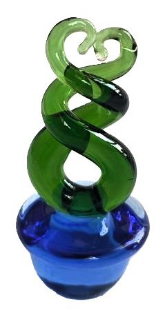 Kiwiana Glass Art Koru (GA48C)# - 1st Stop Marshall's Health Shop, Gift Shop! - Heath and Natural Therapy New Brighton Christchurch - Naturopath#