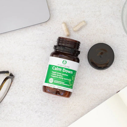 KIWIHERB Calm Down 30 Caps - 1st Stop Marshall's Health Shop, Gift Shop! - Heath and Natural Therapy New Brighton Christchurch - Naturopath