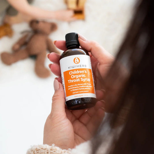 KIWIHERB Children's Organic Throat Syrup 200ml - 1st Stop Marshall's Health Shop, Gift Shop! - Heath and Natural Therapy New Brighton Christchurch - Naturopath