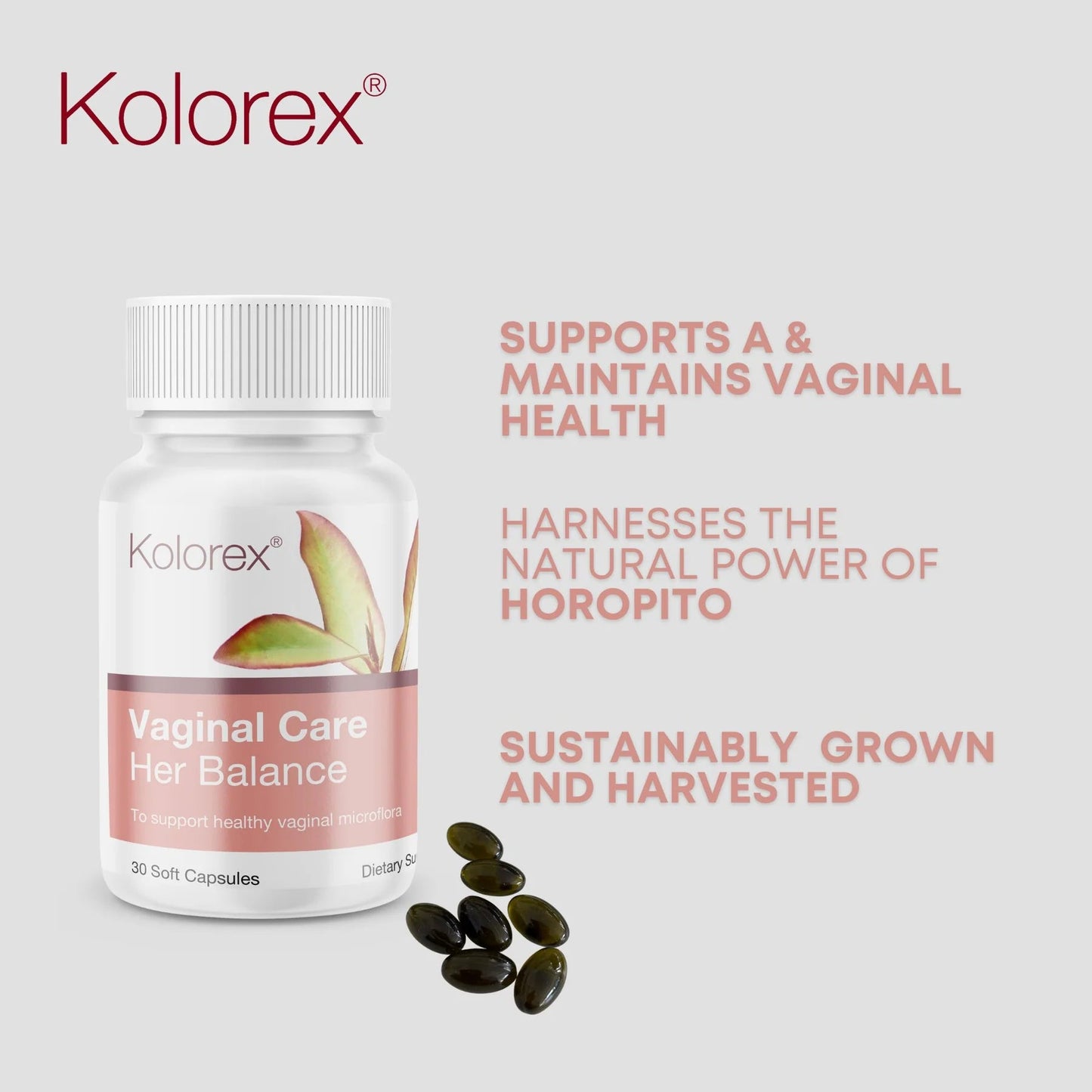 KOLOREX Vaginal Care Her Balance 30 Soft Gels - MarshallsHealthShop
