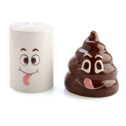 Koolface Poo and Toilet Paper Salt & Pepper Set - 1st Stop Marshall's Health Shop, Gift Shop! - Heath and Natural Therapy New Brighton Christchurch - Naturopath