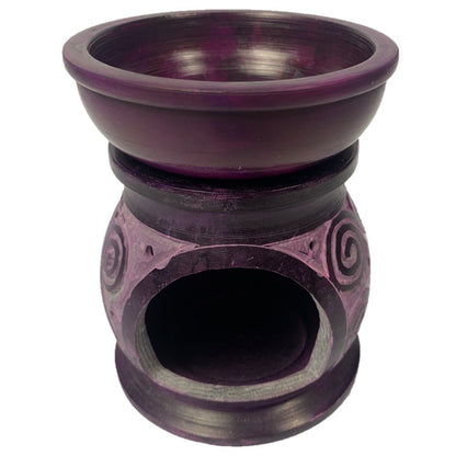 Koru Soapstone Oil Burner Purple - MarshallsHealthShop