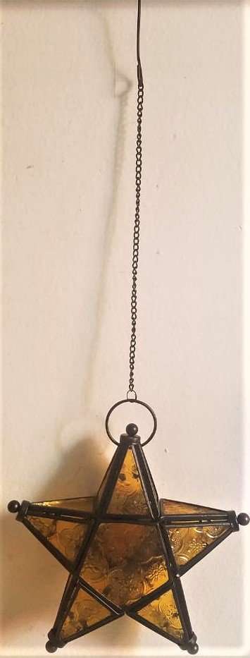 Lantern Hanging Gold Star - MarshallsHealthShop