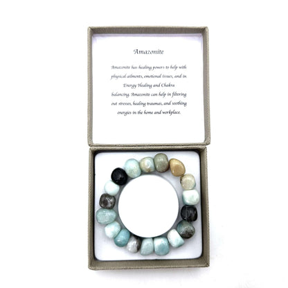 Large Beaded Bracelet Amazonite - MarshallsHealthShop