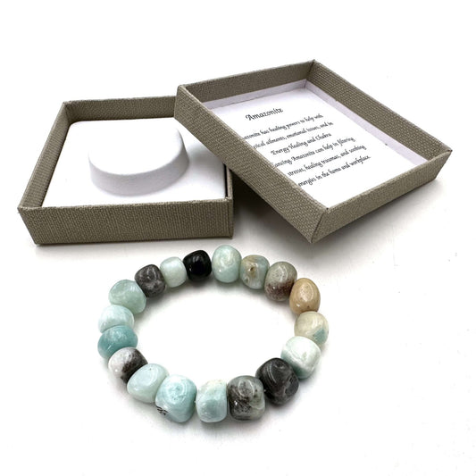 Large Beaded Bracelet Amazonite - MarshallsHealthShop