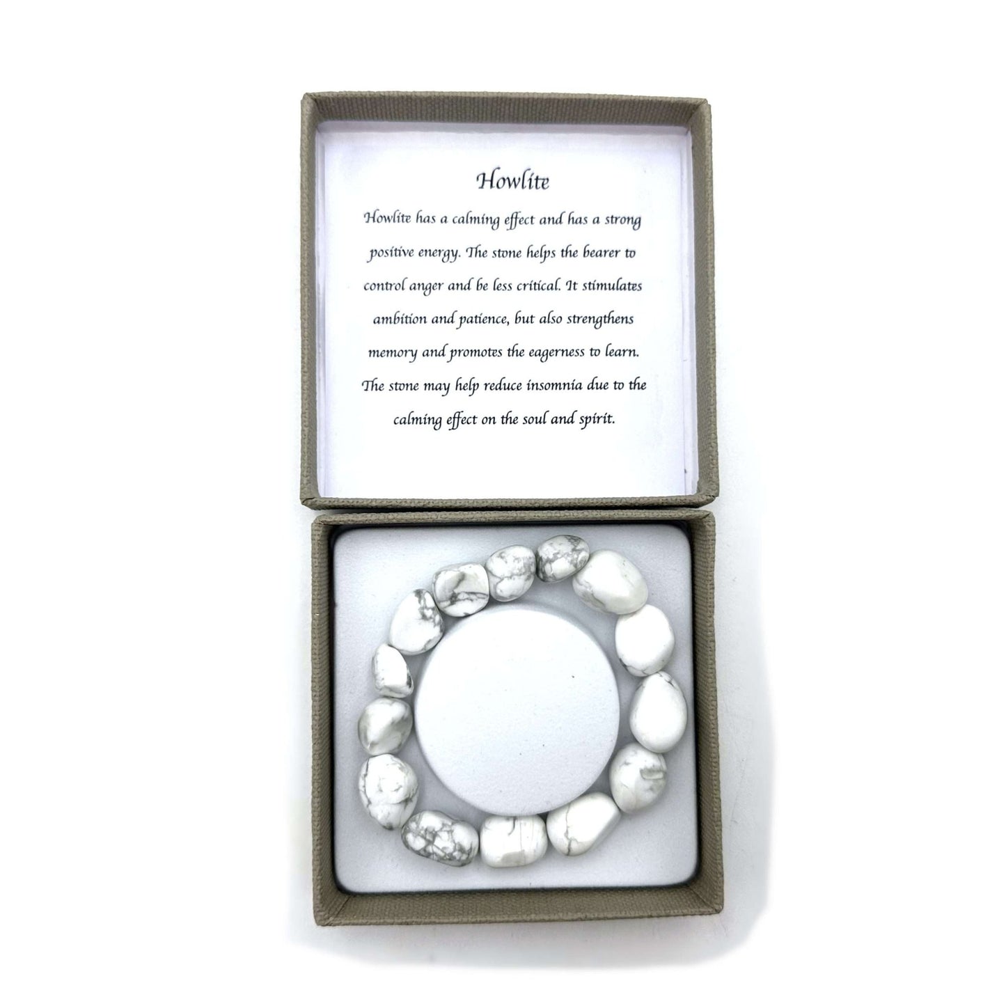 Large Beaded Bracelet American Howlite - MarshallsHealthShop