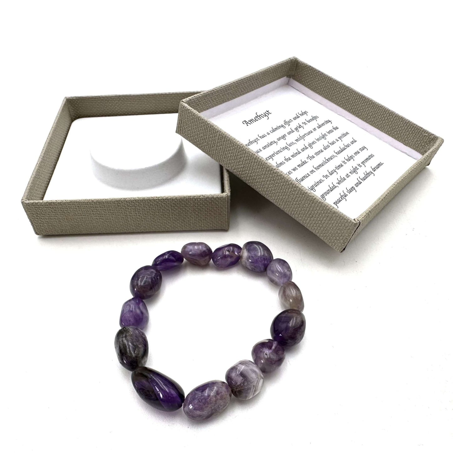 Large Beaded Bracelet Amethyst - MarshallsHealthShop