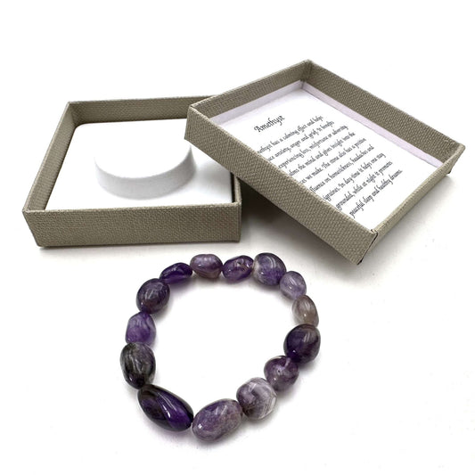 Large Beaded Bracelet Amethyst - MarshallsHealthShop