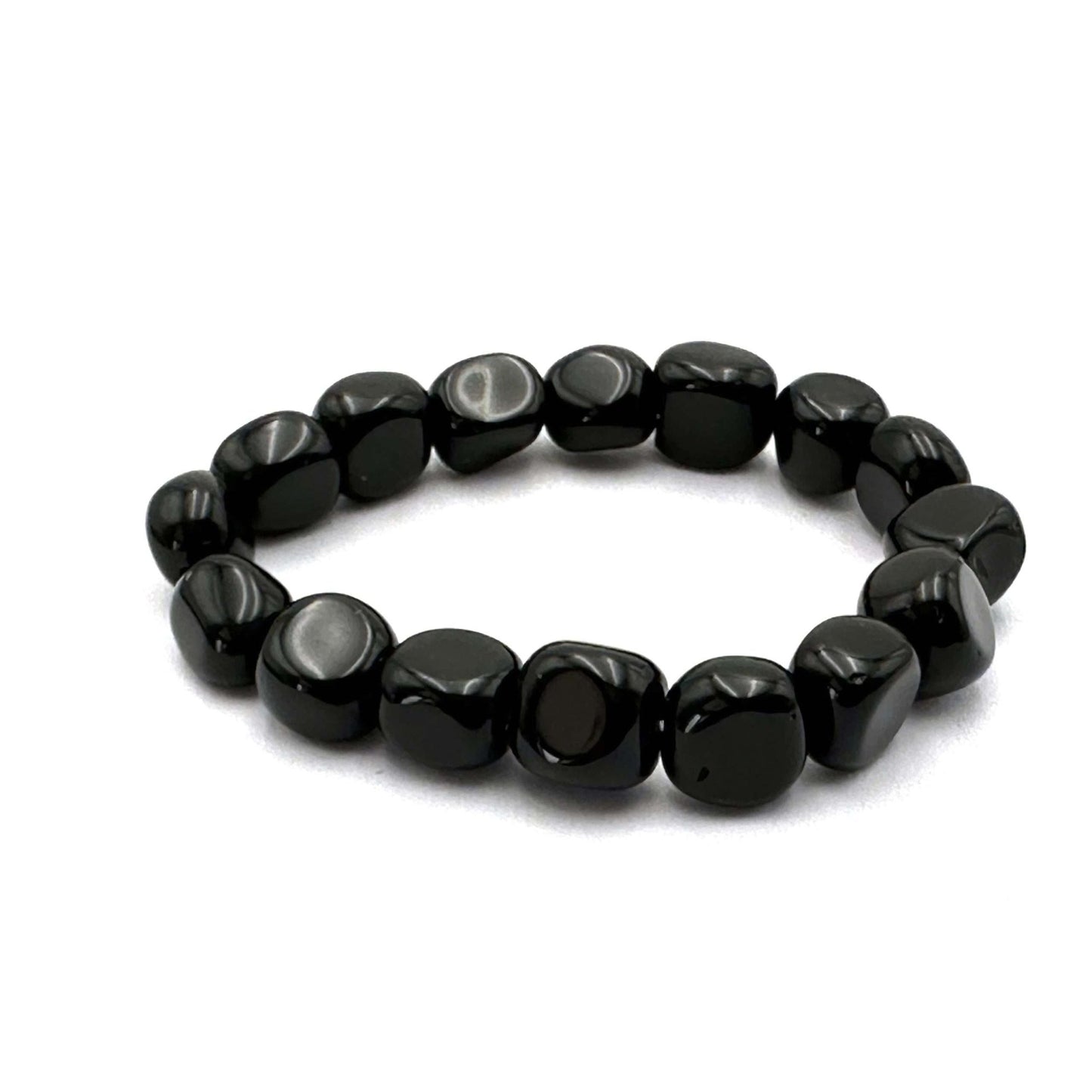 Large Beaded Bracelet Black Obsidian - MarshallsHealthShop