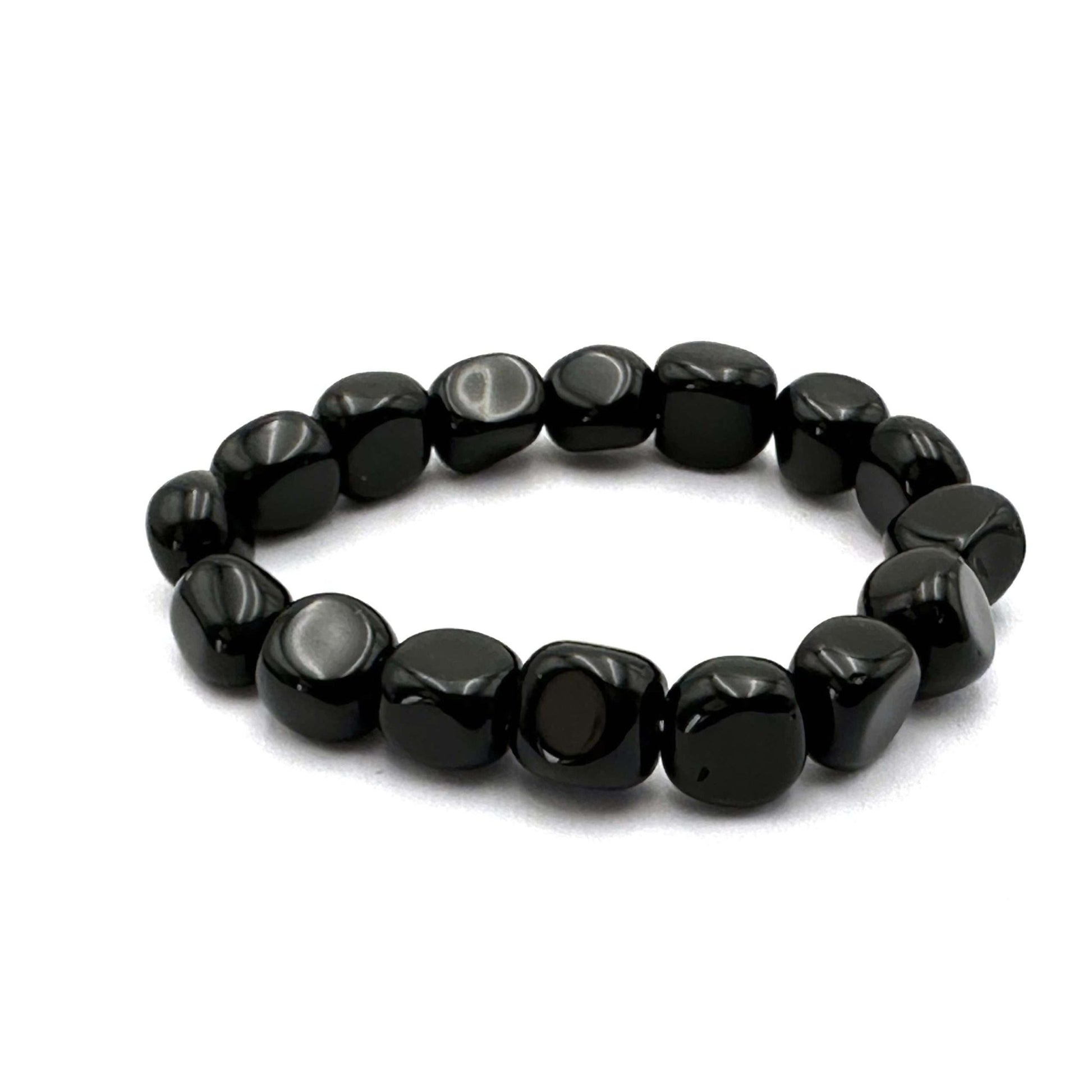 Large Beaded Bracelet Black Obsidian - MarshallsHealthShop