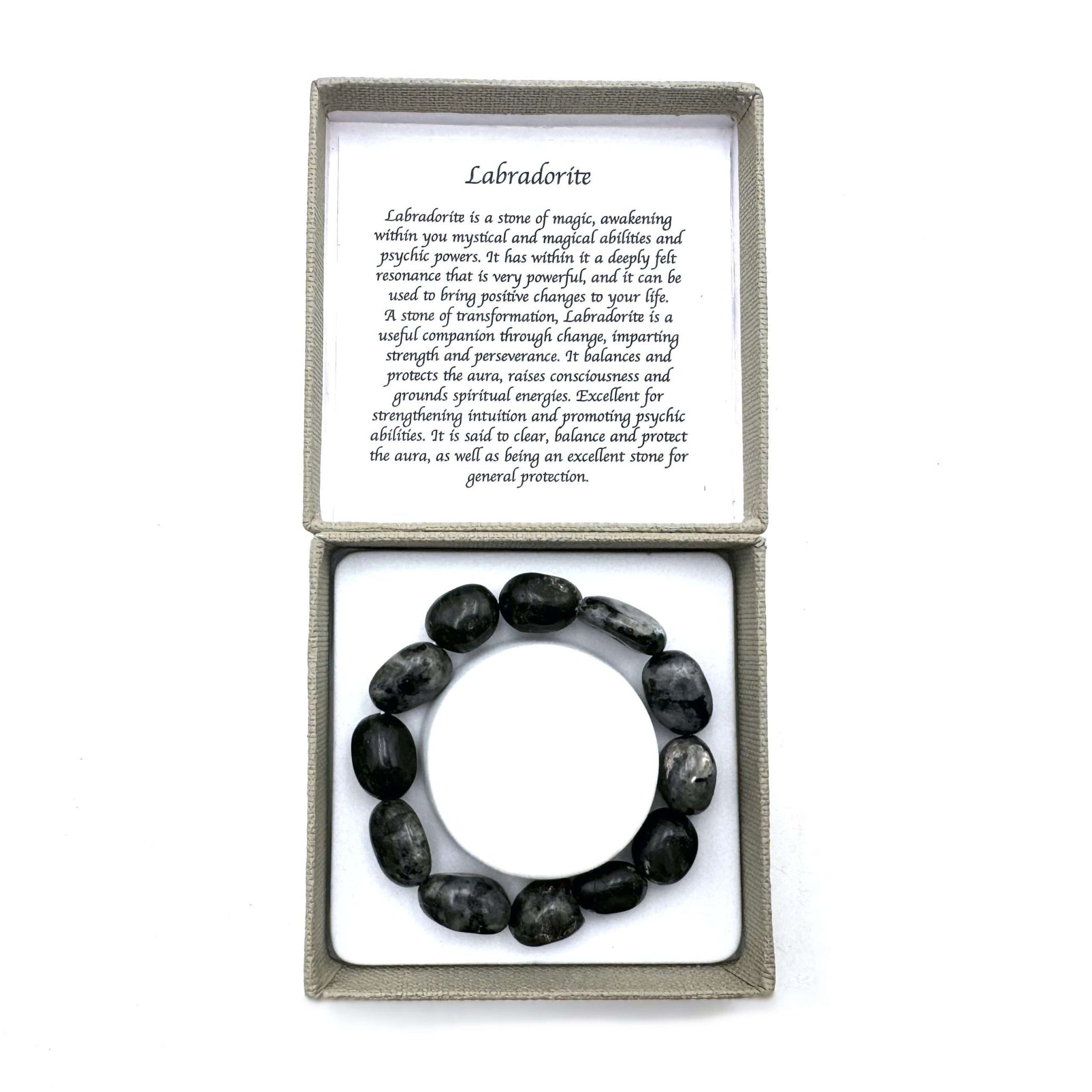 Large Beaded Bracelet Dark Labradorite - MarshallsHealthShop