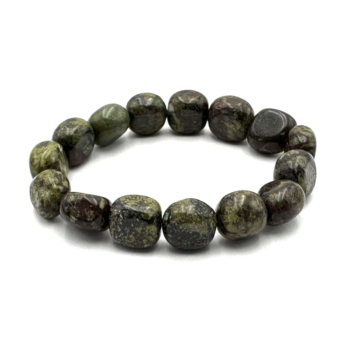 Large Beaded Bracelet Dragon Blood Jasper - MarshallsHealthShop