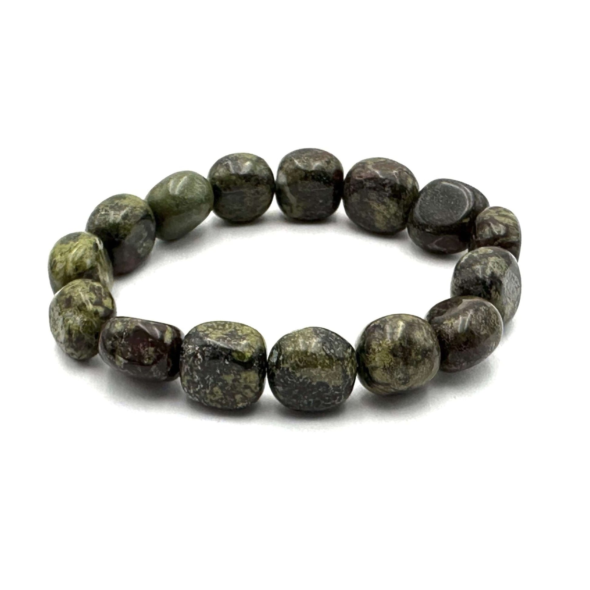 Large Beaded Bracelet Dragon Blood Jasper - MarshallsHealthShop