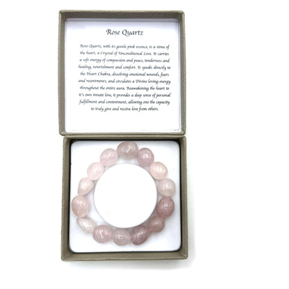 Large Beaded Bracelet Rose Quartz - MarshallsHealthShop