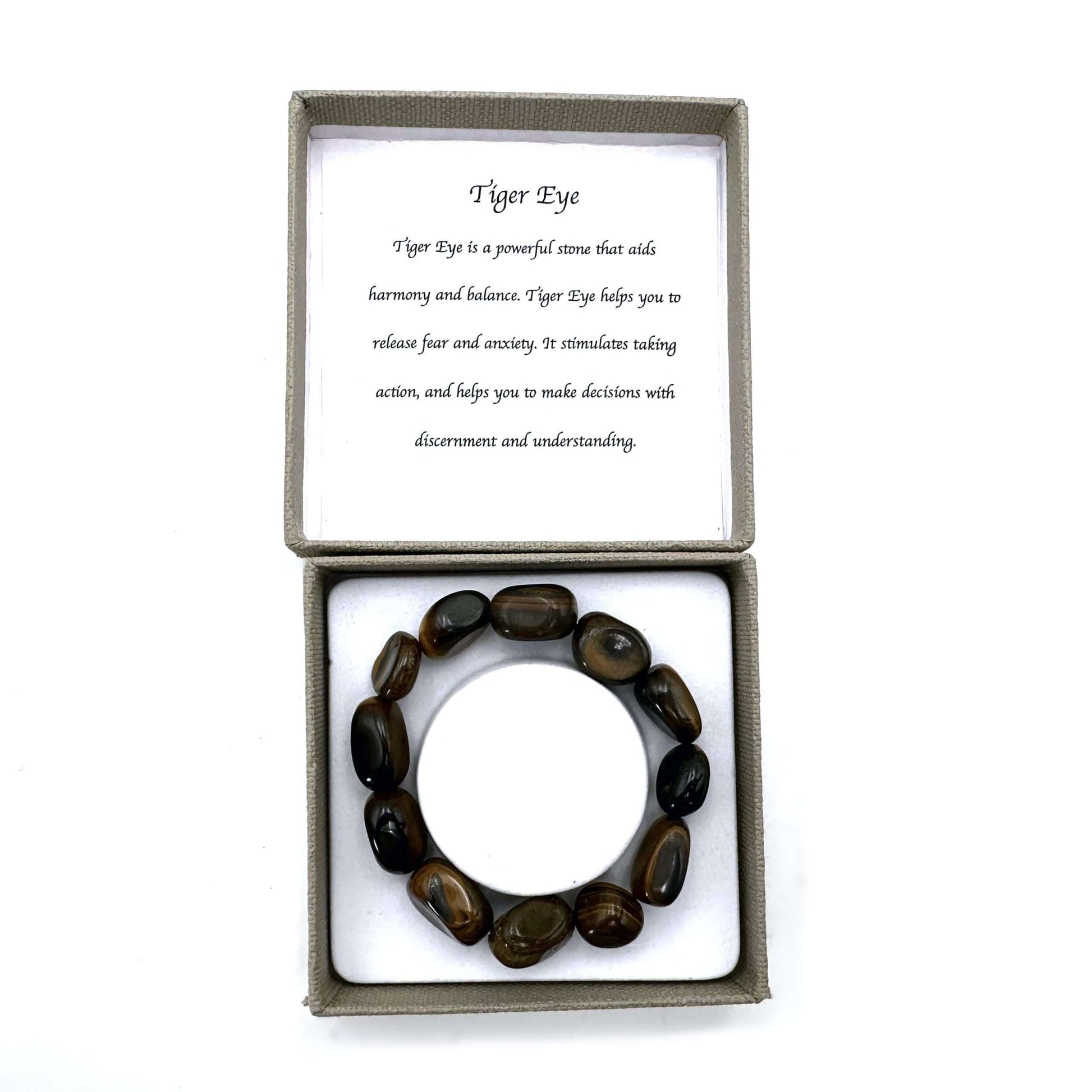 Large Beaded Bracelet Tiger Eye - MarshallsHealthShop
