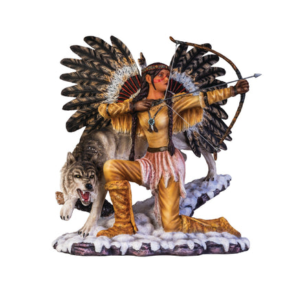 Large Native American Fairy Wolf Figurine - MarshallsHealthShop