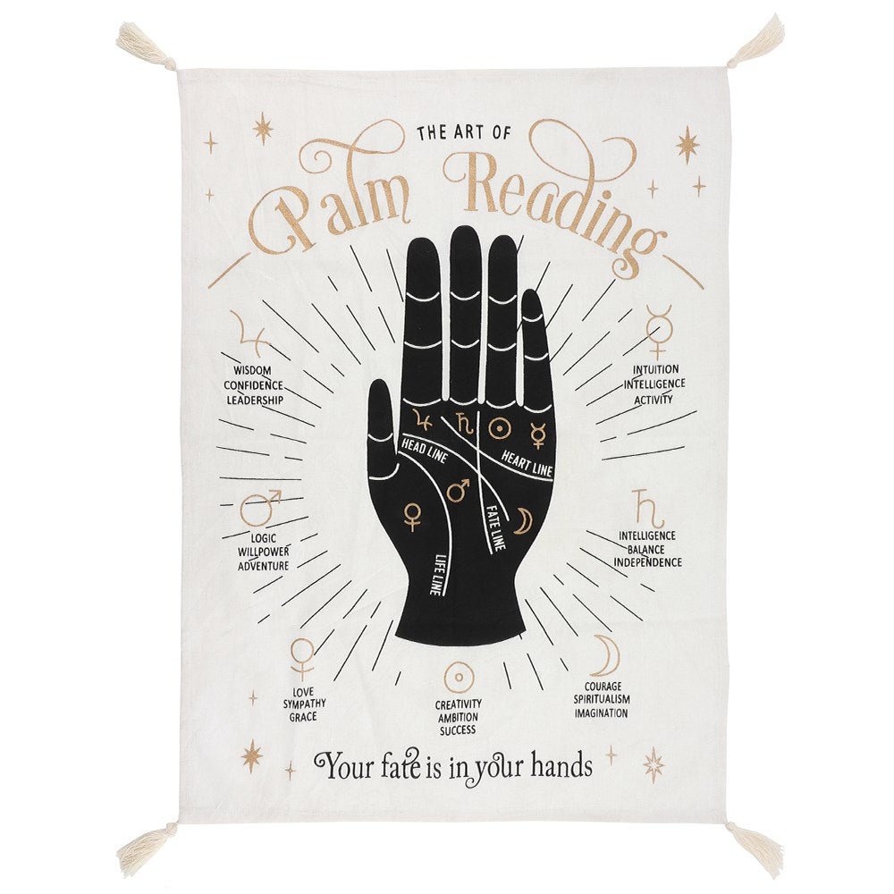 Large Palm Reading Wall Tapestry Cloth - 1st Stop Marshall's Health Shop, Gift Shop! - Heath and Natural Therapy New Brighton Christchurch - Naturopath