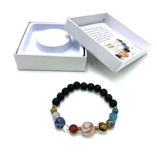 Lava Stone Solar System Bracelet

Size approx. 7cm

1st Stop, Marshall's Health Shop, Gift Shop!

SKU: SB