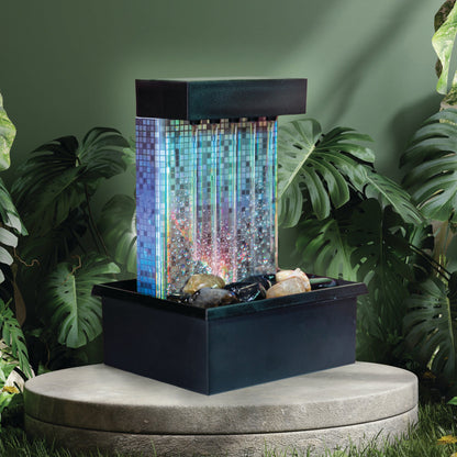 LED Disco Back Drop Water Feature Fountain - MarshallsHealthShop