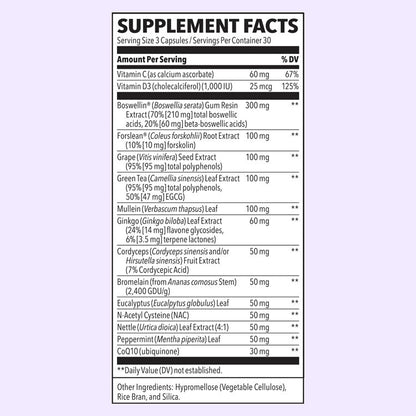 LifeSeasons Lung Capaci - T 90 Vege Caps - MarshallsHealthShop